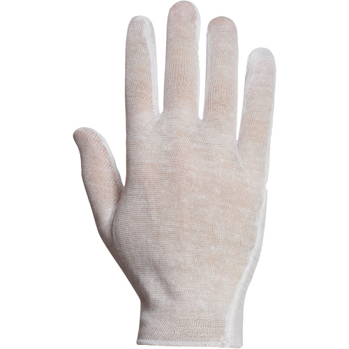 Superior&reg; ML40 Inspection Glove, Poly/Cotton, Hemmed Cuff, One Size Fastek