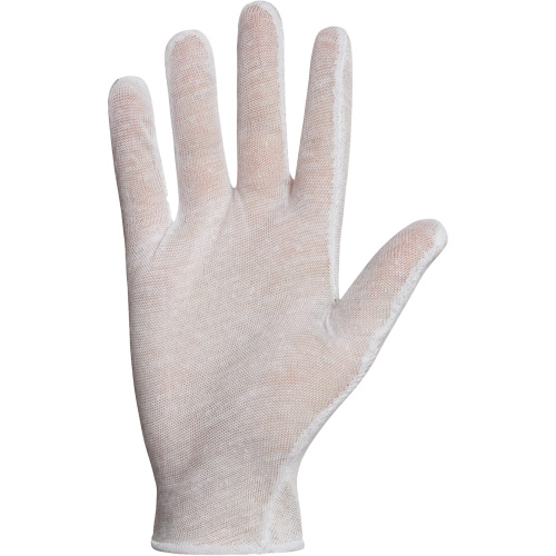 Superior&reg; ML40 Inspection Glove, Poly/Cotton, Hemmed Cuff, One Size Fastek
