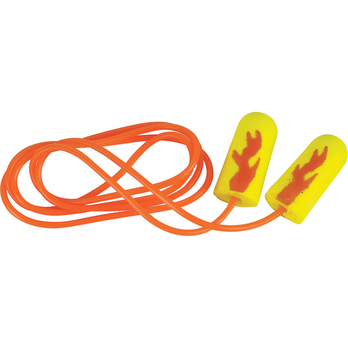 E-A-Rsoft Yellow Neon Blasts Earplugs, Bulk - Polybag, Corded Fastek