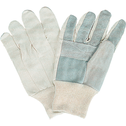 Gants de travail d'usage standard, Grand, Paume en Cuir de vache refendu Fastek