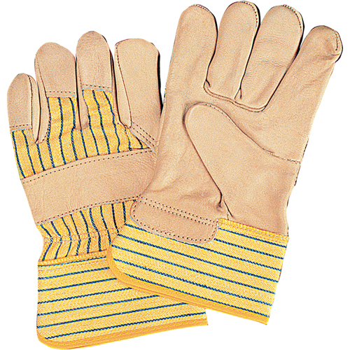 Standard-Duty Dry-Palm Fitters Gloves, Ladies, Grain Cowhide Palm, Cotton Inner Lining Fastek