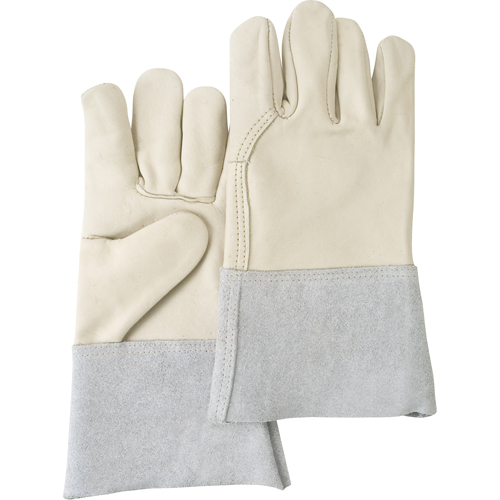 Standard-Duty Work Gloves, Large, Grain Cowhide Palm Fastek