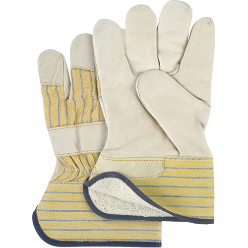 Abrasion-Resistant Winter-Lined Fitters Gloves, Ladies, Grain Cowhide Palm, Cotton Fleece Inner Lining Fastek