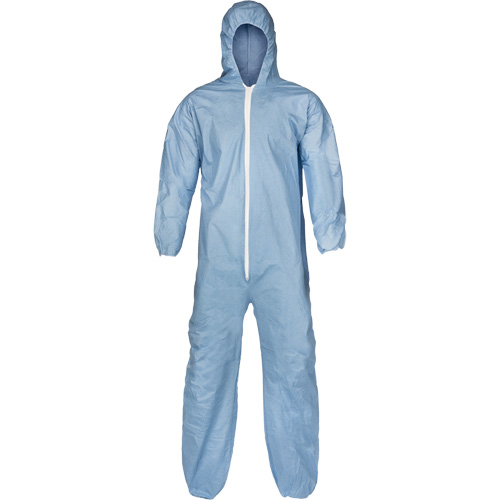 Pyrolon&reg; Plus 2 FR Coveralls, Small, Blue, FR Treated Fabric Fastek