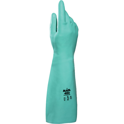 Gants &agrave; prise &agrave; motif en Z Ultranil 480, Taille Petit/7, 18" lo, Nitrile, 22 mils Fastek