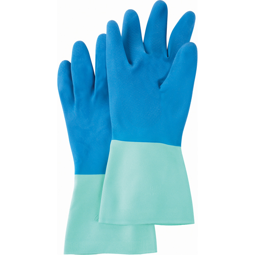 Protector Gloves, Size 2X-Large/10/10.5, 13" L, Nitrile, Flock-Lined Inner Lining, 28-mil Fastek