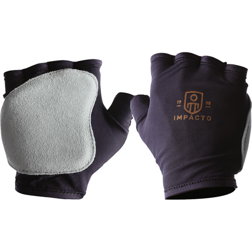Anti-Impact Fingerless Left-Hand Glove, X-Small, Split Leather Palm, Slip-On Cuff Fastek