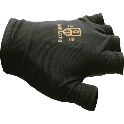 Anti-Impact Fingerless Left-Hand Glove, X-Small, Split Leather Palm, Slip-On Cuff Fastek