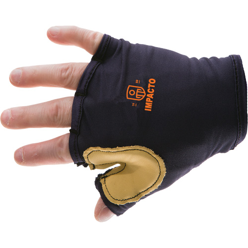 Anti-Impact Tool Grip Fingerless Right-Hand Glove, Size X-Small, Grain Leather Palm Fastek