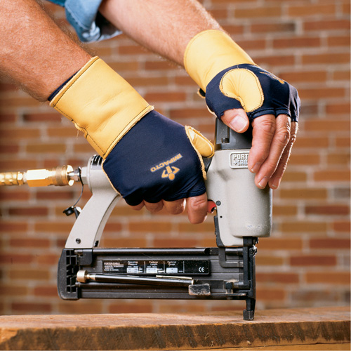 Premium Impact & Repetitive Strain Protective Right-Hand Glove, Size X-Small, Grain Leather Palm Fastek