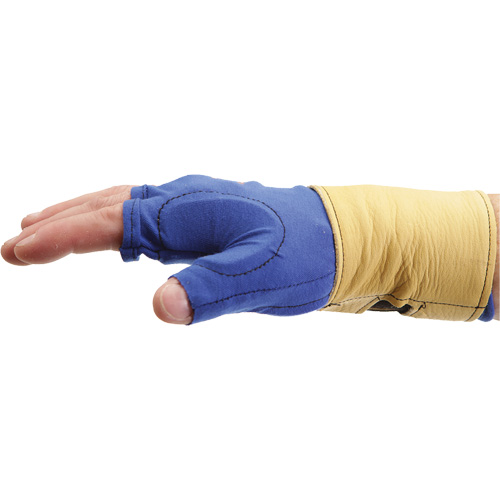 Fingerless Glove Liner with Wrist Restrainer, Size X-Small, Poly-Cotton Palm Fastek