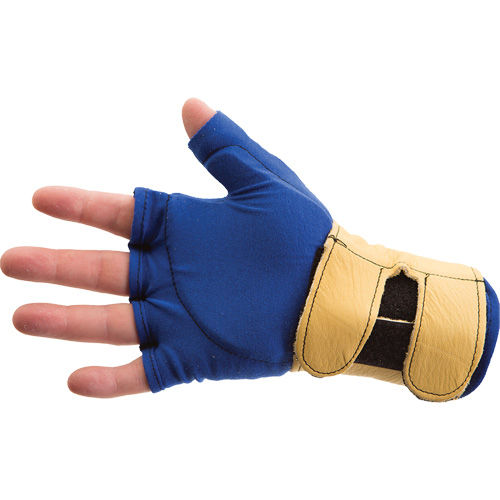 Fingerless Glove Liner with Wrist Restrainer, Size X-Small, Poly-Cotton Palm Fastek