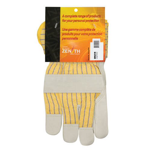 Gants d'ajusteur doubl&eacute;s pour l'hiver &agrave; paume renforc&eacute;e, Grand, Paume en Cuir fleur de vache, Doublure en Molleton de coton Fastek