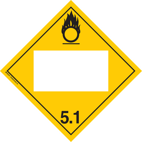 Plaque-&eacute;tiquette TMD oxidant, Vinyle adh&eacute;sif Fastek