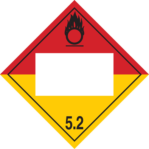 Plaque-&eacute;tiquette TMD peroxyde organique, Plastique Fastek