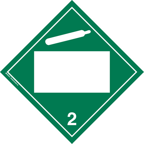 Non-Toxic Gas TDG Placard, Plastic Fastek