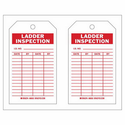 &eacute;tiquettes de rapport d'inspection, Polyester, 4" la x 7" h, Anglais Fastek