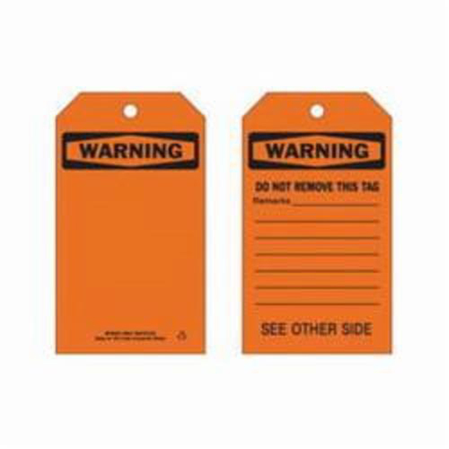 Self-Laminating Safety Tags, Polyester, 4" W x 7" H, English Fastek