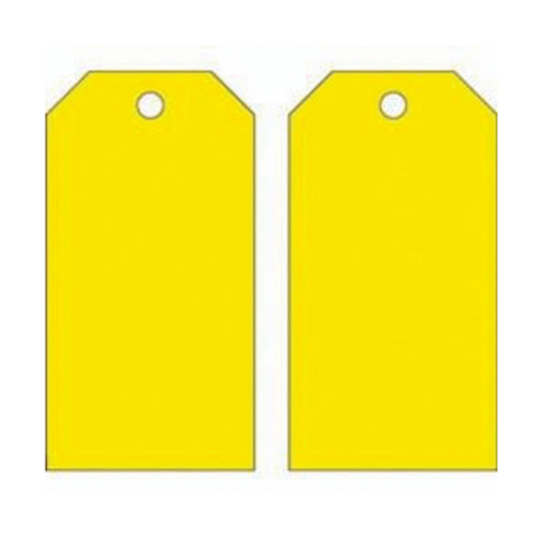 Blank Accident Prevention Tags, Metal, 3" W x 5-3/4" H Fastek