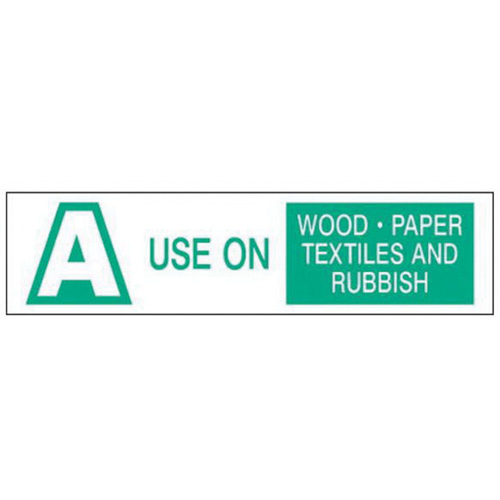 "A Use on Wood Paper Textiles and Rubbish" Labels, 6" L x 1-1/2" W, Green on White Fastek