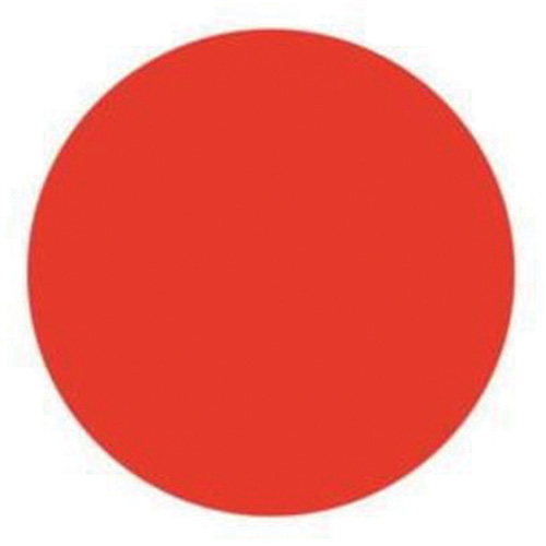 Round Write-On Labels, Circle, 1.5" L x 1.5" W, Red Fastek