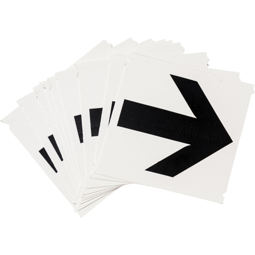Quick-Align&reg; Individual Gothic Number and Letter Labels, Arrow Symbol, 4" H, Black Fastek
