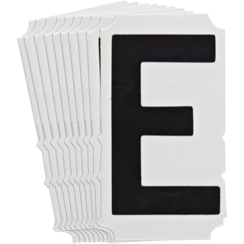 Quick-Align&reg; Individual Gothic Number and Letter Labels, E, 4" H, Black Fastek