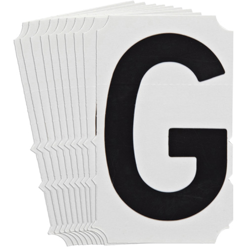 Quick-Align&reg; Individual Gothic Number and Letter Labels, G, 4" H, Black Fastek
