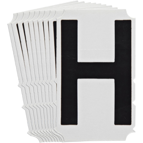 Quick-Align&reg;Individual Gothic Number and Letter Labels, H, 4" H, Black Fastek