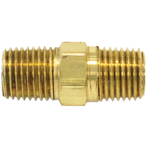 RACCORD HEXAGONAL,1/4"-1/4"NPT,LAITON, Laiton Fastek