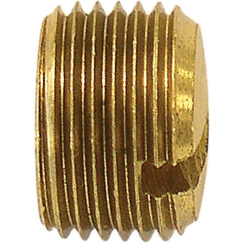 Pipe Plug (Slotted), 3/8" Dia., Brass Fastek