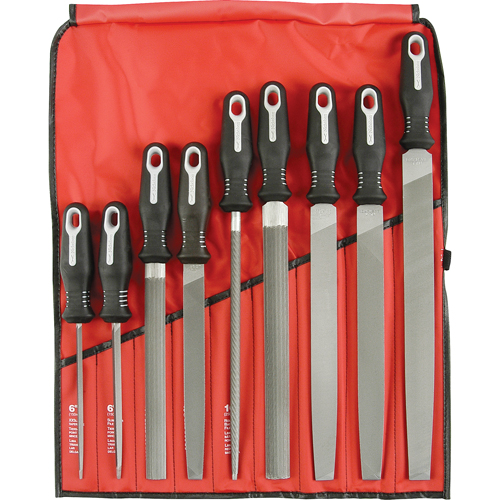 9-Piece Ergonomic File Set, 9 Pcs Fastek