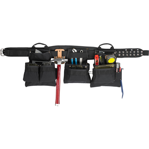 Ceinture &agrave; outils professionnelle pour menuisier, Polyester, Noir Fastek