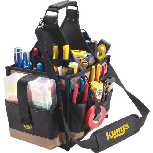 Grands porte-outils pour &eacute;lectriciens et travaux de maintenance, Polyester, 23 pochettes, Noir Fastek