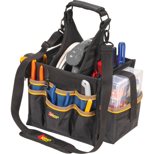 Grands porte-outils pour &eacute;lectriciens et travaux de maintenance, Polyester, 23 pochettes, Noir Fastek