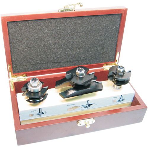 Jeux de fraises &agrave; doucine pour cabinets avec coupe arri&egrave;re, 2 cannelures Fastek