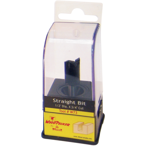 Woodpecker Carbide Bits, 3/16" Dia., 1/2" H, 1-7/8" L, 1/4" Shank Fastek