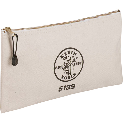 Zipper Tool Pouch, Canvas, 1 Pockets, Beige Fastek