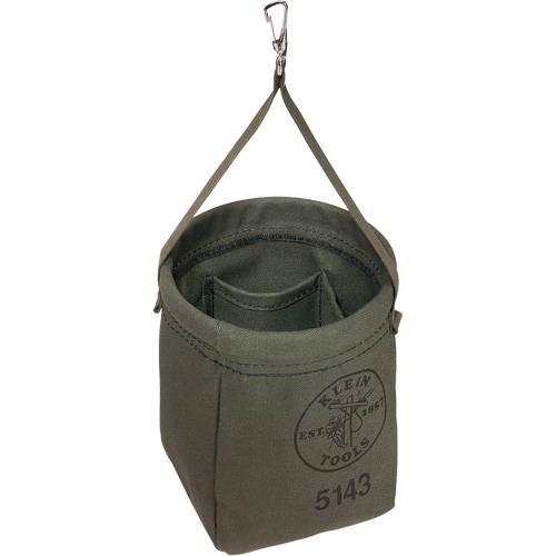 Tapered-Bottom Bag, 8" H, Canvas, Grey Fastek