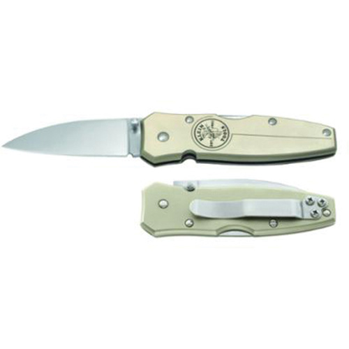 Lockback Knife with Drop Point Blade, 2-1/2" Blade, Stainless Steel Blade, Aluminum Handle Fastek