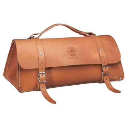 20" Deluxe Leather Bag, Leather, 1 Pockets, Brown Fastek