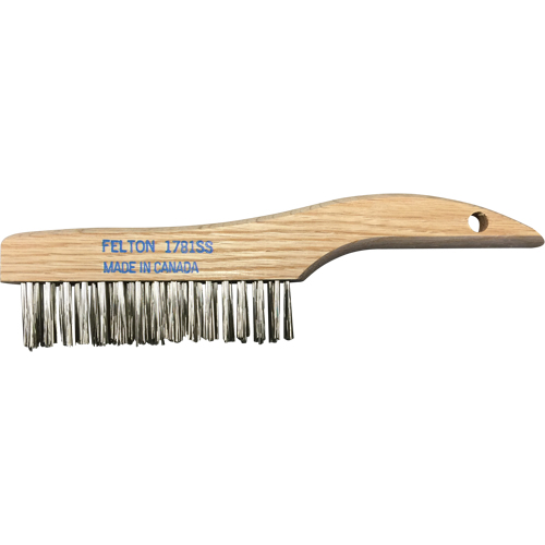 Brosses de nettoyage &agrave; manche en patin, Acier inoxydable, 4 x 16 rangs de fils, Longueur 10" Fastek