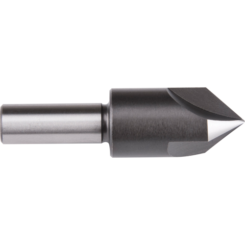 Straight Shank Countersink, 3/8", High Speed Steel, 60° Angle, 3 Flutes Fastek