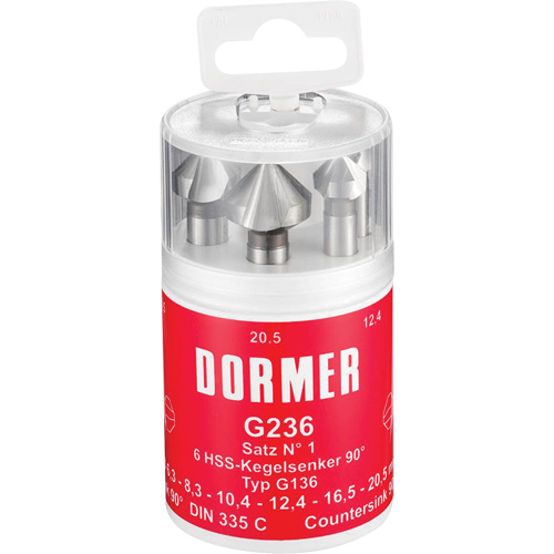 90° Countersink Set, 6 Pieces Fastek