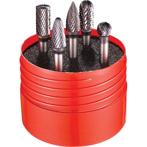Double Cut Rotary Burr Set, 5 Pieces Fastek