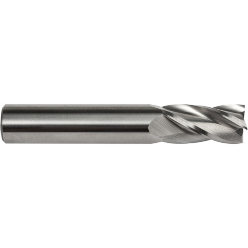 S134 End Mill, 1/8" Dia., 1-1/2" L, 4 Flutes, 1/8" Shank, Carbide Fastek