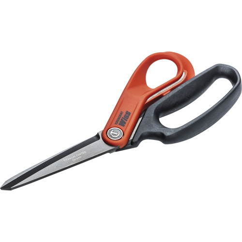 Heavy-Duty Titanium Coated Tradesman Shears, 10", Rings Handle Fastek