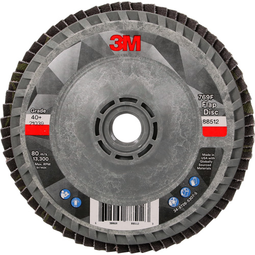 769F Quick Change Flap Disc, 4-1/2" x 5/8"-11, Type 27, 40+ Grit, Ceramic Fastek