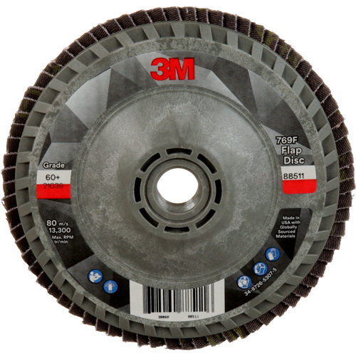 769F Quick Change Flap Disc, 4-1/2" x 5/8"-11, Type 27, 60+ Grit, Ceramic Fastek
