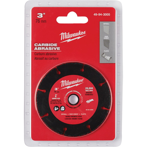 Carbide Abrasive Blade, 3" x 3/8" Arbor, Silicon Carbide, 20000 RPM Fastek